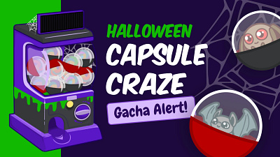 HALLOWEEN *SPECIAL* - CAPSULE CRAZE STREAM ALERTS! 3d branding design graphic design illustration overlays stream overlays twitch ui uiux