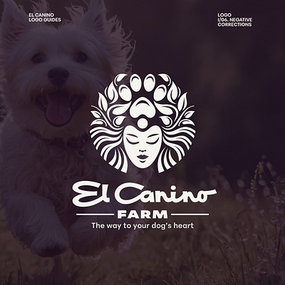 El Canino Farm logo dog dog health doglover herbal blends identity illustration lettering logo logodesign logotype pets supplements typography