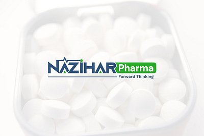 Nazihar Pharma Logo Design 3d animation branding design graphic design illustration logo motion graphics ui vector