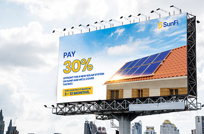 Sunfi Solar Flyer 3d branding graphic design