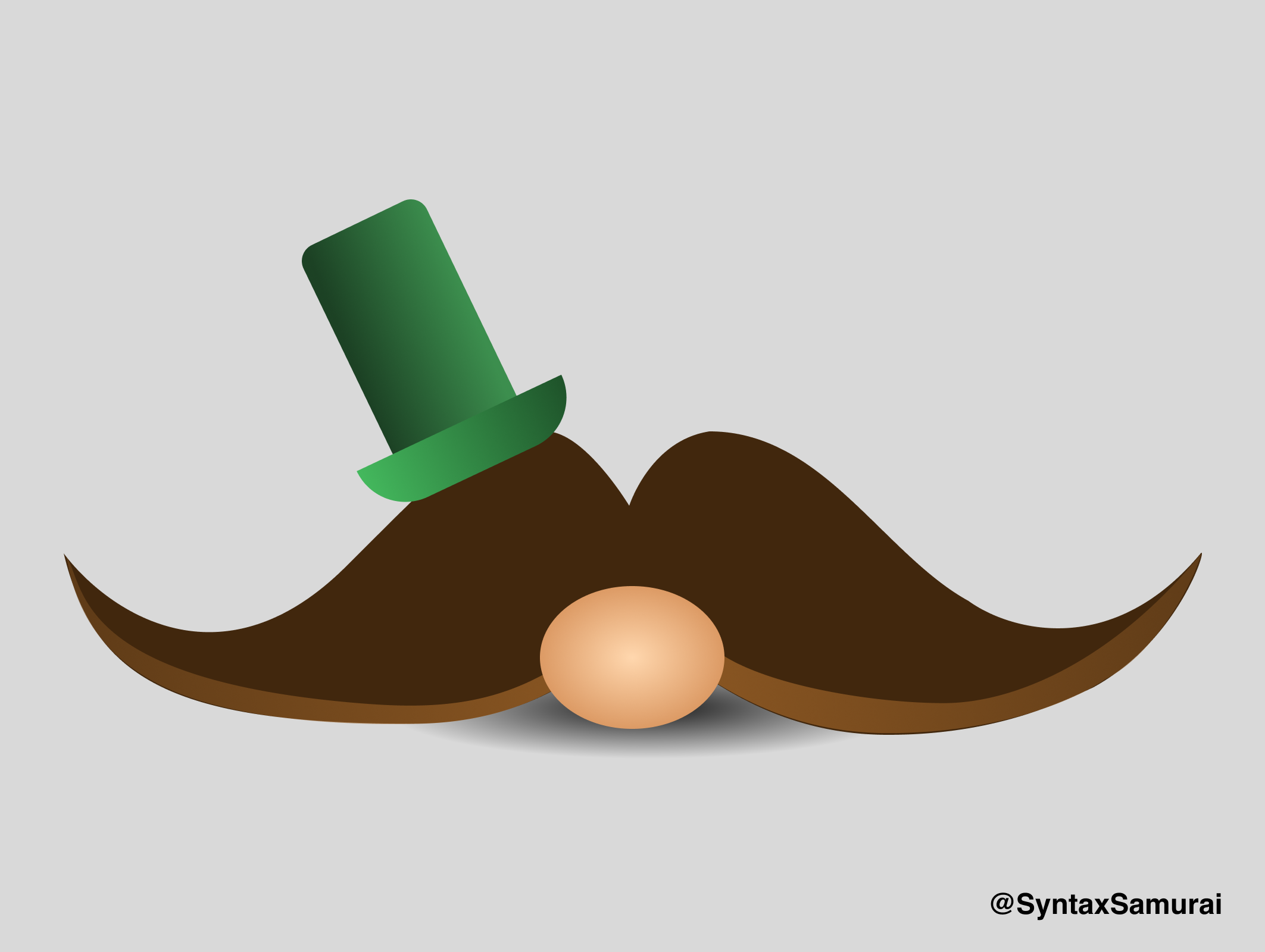 Dribbble Warmup: Movember Mascot