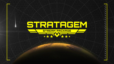 STRATAGEM – STREAM PACK 3d branding design graphic design illustration overlays stream overlays twitch ui uiux