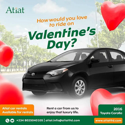 Valentine's Car Design branding graphic design