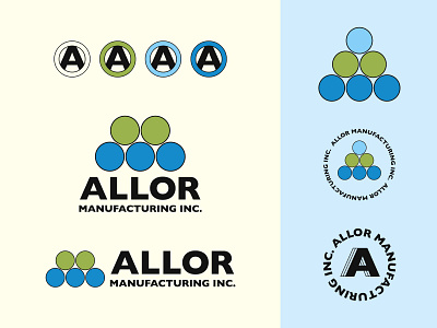 Allor Manufacturing Refresh branding graphic logo minimal simplistic typography