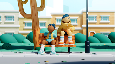 After Run 3d charactedesign illustration