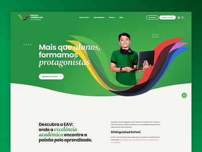 Website da Escola Americana de Vitória design figma ui ux wordpress