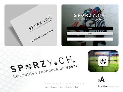 Sport Logo. SPORZY all sports basketball black white color schemes brand branding din pro fonts family football graphic design handball hockey icons designer icons set illustrator ai logo for sports classifieds mockup photoshop psd print designer senior designer typo typography ui ux designer web elements