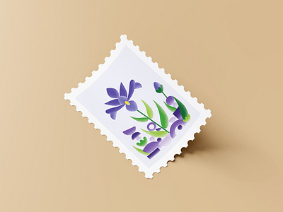 Floral stamps art flowers graphic design illustration illustrator stamps vector