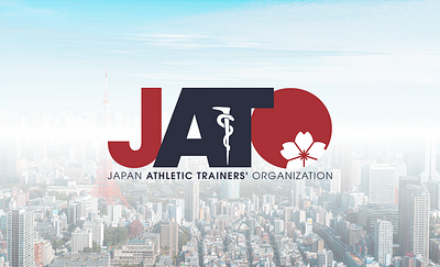 Japan Athletic Trainers' Organization Logo blue brand brand design brand identity branding branding design design floral graphic design health care healthcare japan japanese logo logo design logotype marketing nonprofit red visual identity