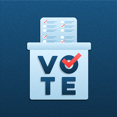 Voter Campaign | Vote ballot ballot box branding democrat flat illustration grain illustration republican vote