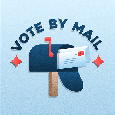 Voter Campaign | Vote by Mail ballot branding democrat design flat illustration grain illustration logo mail mailbox republican vote vote by mail