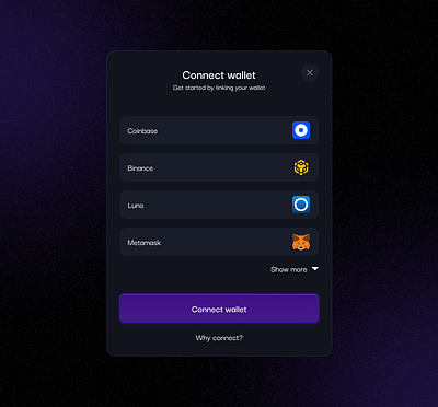 Connect Wallet Modal component crypto defi design modal ui ux wallet web3