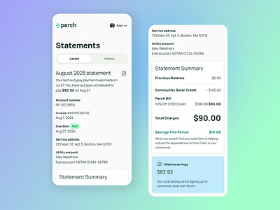 Statements app ui user experience