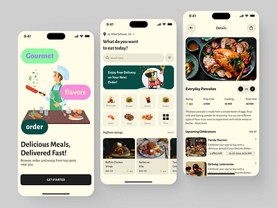 Food Delivery App app design application design design food food delivery food delivery app food ordering interface ios mobile mobile application mobileapp ordering app product design ui ui design uiux ux