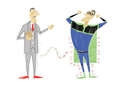 Business and super person illustration