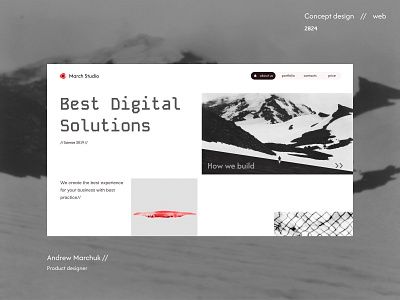 Digital studio concept graphic design landing portfolio product design ui ux web design