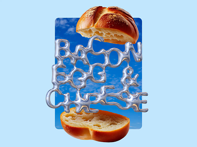 Bacon, Egg & Cheese 3d 3d design 3d typography after effects american breakfast bacon egg cheese breakfast breakfast classic chrome type chrome typography cinema4d custom type design trend experimental typography kinetic typography metallic typography motion graphics shiny text typography