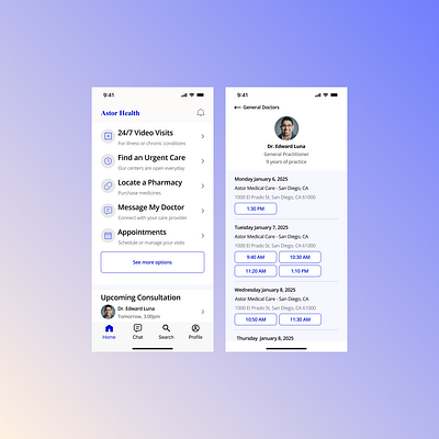 Daily UI Medical App app dailyui design designcommunity ios ui uidesign userinterface ux uxdesign