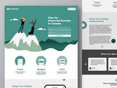 Landing Page Website: Moneyment business design landing page ui ux website