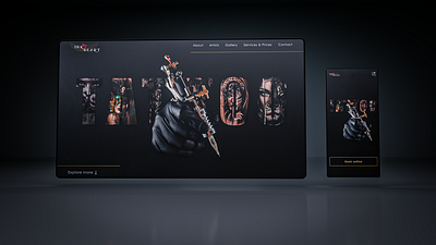 UX/UI design for Tattoo Studio figma ui ux web design website design