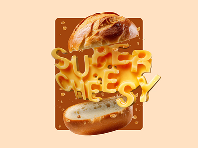 Super cheesy 3d 3d design 3d typography after effects animation breakfast cheese cheese sandwich cheesy cinema4d custom type design trend experimental typography kinetic typography käsebrot motion graphics sandwich typography