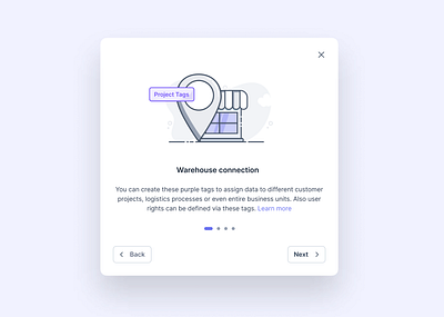 Warehouse connection bach customer dcroll lager learn more modal navigation next project steps tages warehouse