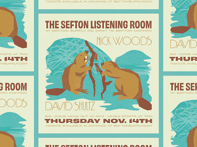 Sefton Listening Room Concert Graphic band branding band flyer band graphic band poster beaver beaver moon concert branding concert flyer concert graphic concert poster gig flyer gig graphic gig poster music branding music flyer music graphic music poster show flyer show graphic show poster