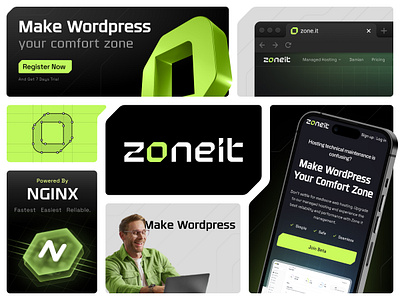 Zoneit Brand Identity branding graphic design hosting illustration logo minimal ui