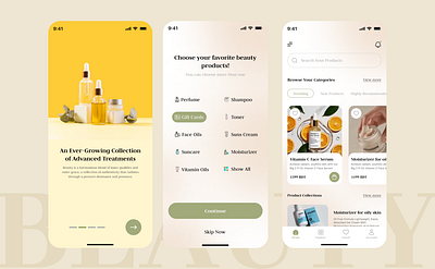 Beauty Product Selling App UI Design be app app design beauty beauty app e commerce app uid uiux design uxd