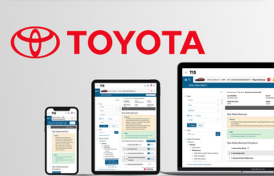 Toyota Technical Information System app figma responsive design saas tool ux design web design