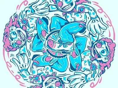 Unicycle Clown design graphic design illustration vector