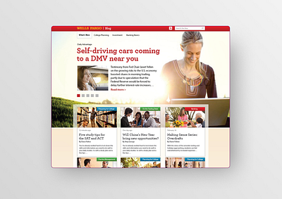 Wells Fargo Blog architecture branding cms design graphic design illustration ui ux design