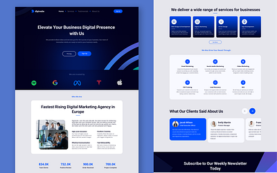 Digirealm Agency Landing Page agency clean digital digital marketing digital marketing agency interactive landing page portfolio ui uiux web design website website design