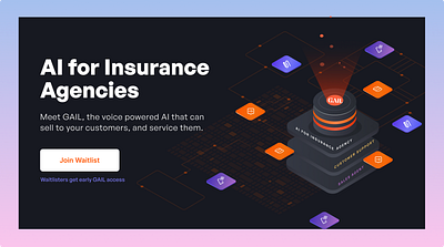 Insurance Agent for Agencies agent ai clean clean ui ill illustration insurance layout minimal sales agent virtual agent