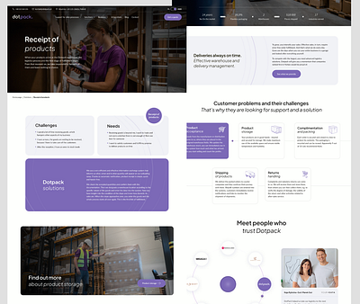 Website for a fulfillment company animation ui ux