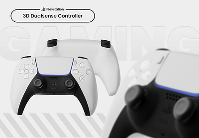 3D Dualsense Controller 3dmodel blender contoller dualsense gaming landingpage product ui