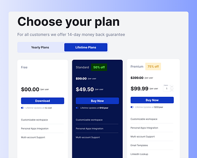 Subscription Plans customizable pricing dynamic pricing freemium light mode payment plan payment tab ui pricing card pricing package pricing page pricing plan pricing tier product design saas pricing subscription subscription plan ui ux ux design web design