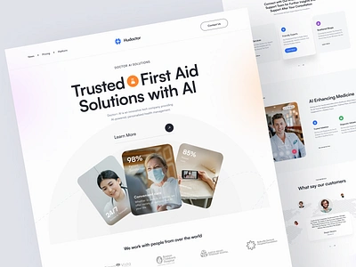 Hudoctor - AI Health Solution agency ai clinic company consultant design doctor elementor health hospital landing page patient product startup treatment ui webflow website wordpress