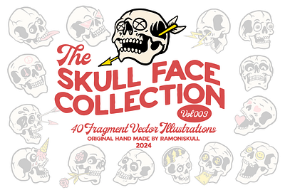 THE SKULL FACE COLLECTION branding design graphic design illustration logo typography vector