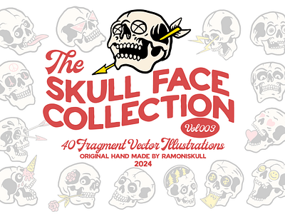 THE SKULL FACE COLLECTION branding design graphic design illustration logo typography vector