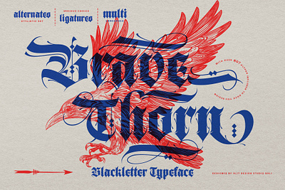 Brave Thorn Blackletter Font blackletter design font fonts letteing typeface