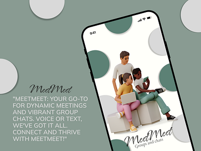 "MeetMeet:Your go-to for dynamic meetings and vibrant group chat app design ui ui ux design web design