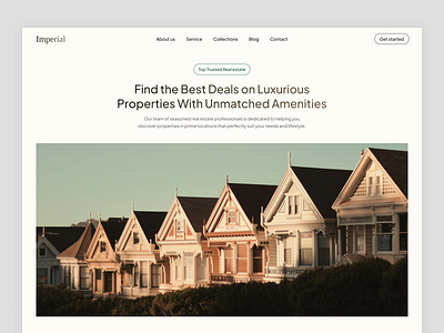 IMPERIAL - REAL ESTATE design landingpage old vibes real estate real estate agency realestate retro ui website websites