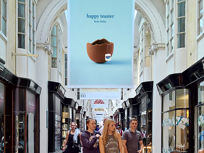 HAPPY TEASTER art direction billboard branding design graphic design poster typography