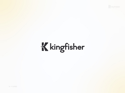 KINGFISHER bird bird logo branding design fish logo flying logo graphic design hunt logo k letter logo k logo king logo kingfirsher kingfish logo kingfisher logo kiwi logo klogo letter k logo logo typography