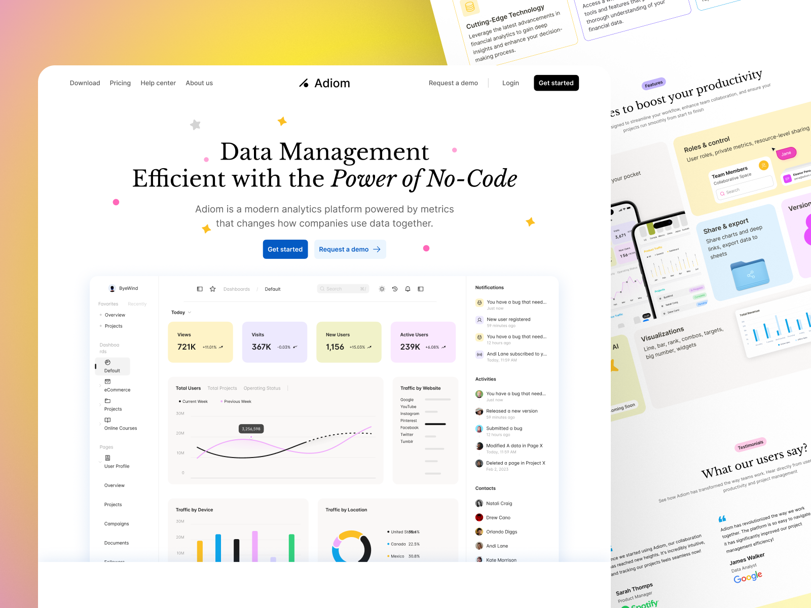 Example of Landing Page Website Design