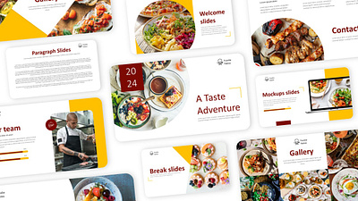 Foodie Fables Presentation branding business design elegant food graphic design powerpoint presentation template