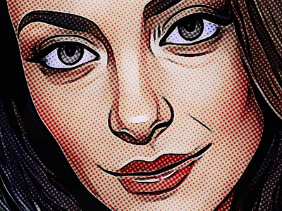 Candi 1970s close up comic art comic style dance dancer determination determined disco eyes halftone halftoon