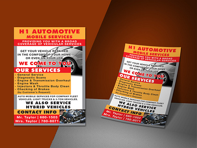 Business Flyer Design advertisement auto repair auto service automobile automotive branding business car design digital media flyer graphic design hybrid marketing mechanic print promote promotional material social media