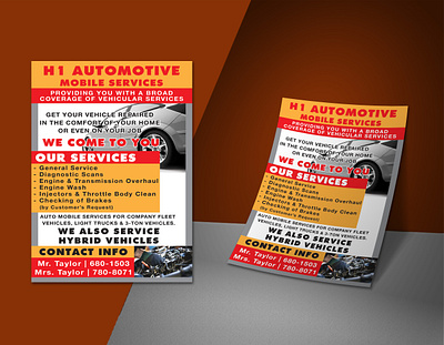 Business Flyer Design advertisement auto repair auto service automobile automotive branding business car design digital media flyer graphic design hybrid marketing mechanic print promote promotional material social media